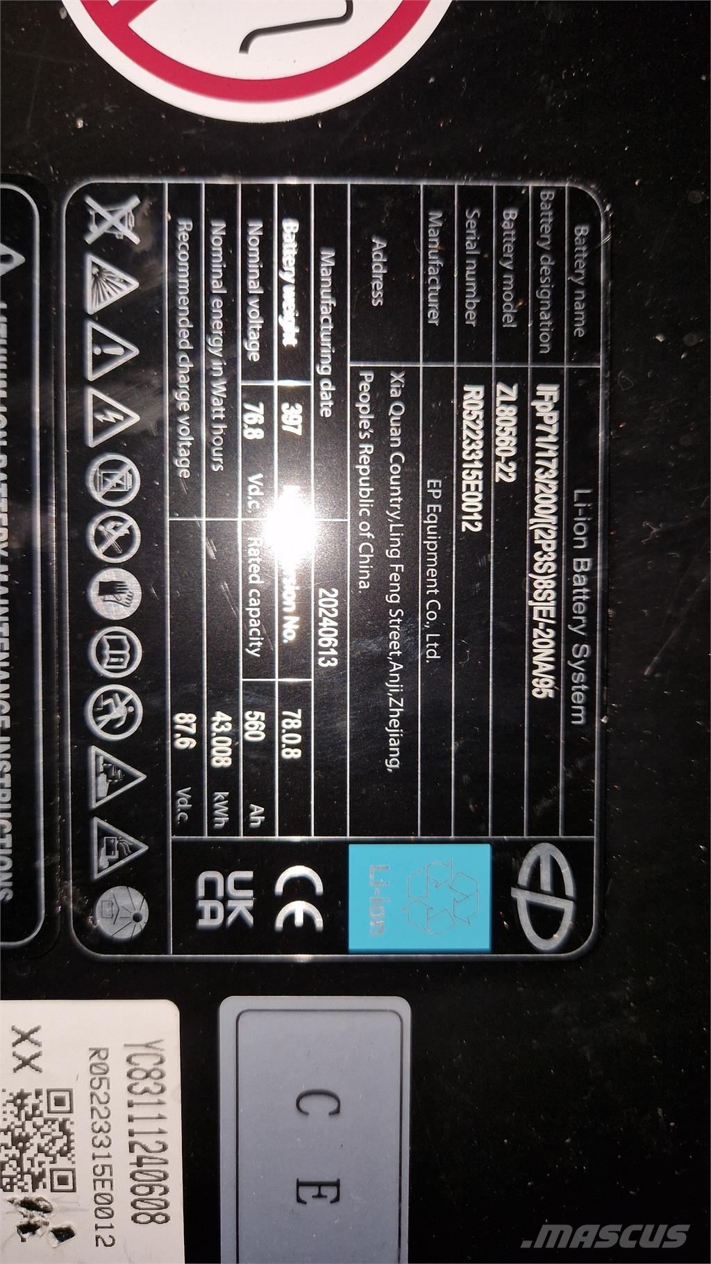 EP Equipment CPD50L1 Electric forklifts