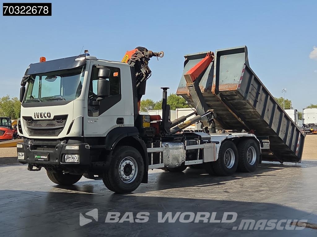 Iveco EuroTrakker 410pk 6X4 Próximamente: Grua Palfinger Rol kiper kamioni sa kukom za podizanje tereta