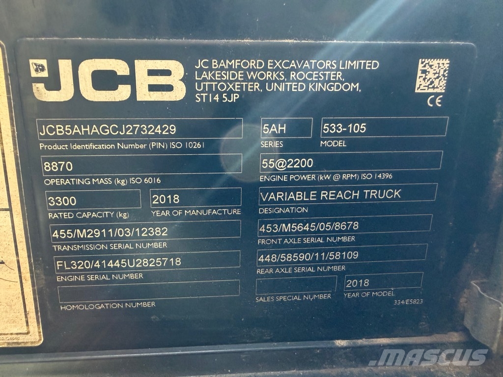 JCB 533-105 مناولات متداخلة