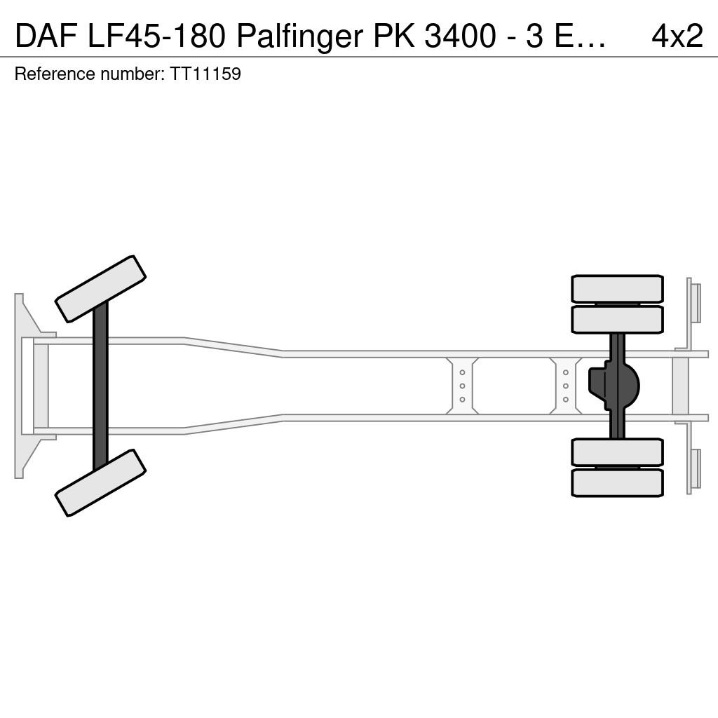 DAF LF45-180 Palfinger PK 3400 - 3 EURO V رافعات صالحة لكل أنواع الطرق