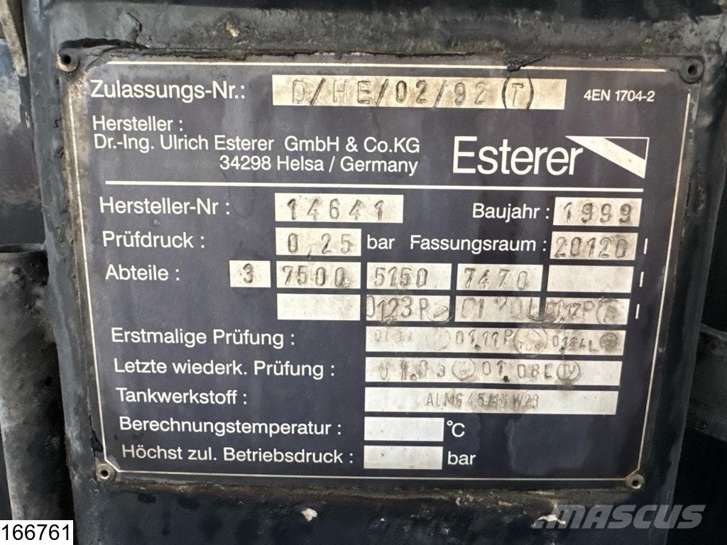MAN TGS 26 320 6x2, EURO 5, 20120 Liter, 3 Comp, PTO, Цистерна