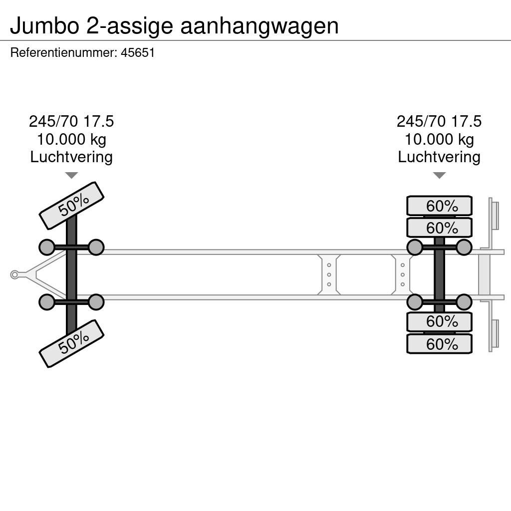 Jumbo 2-assige aanhangwagen مقطوروات مسطحة/مفصلية الجوانب