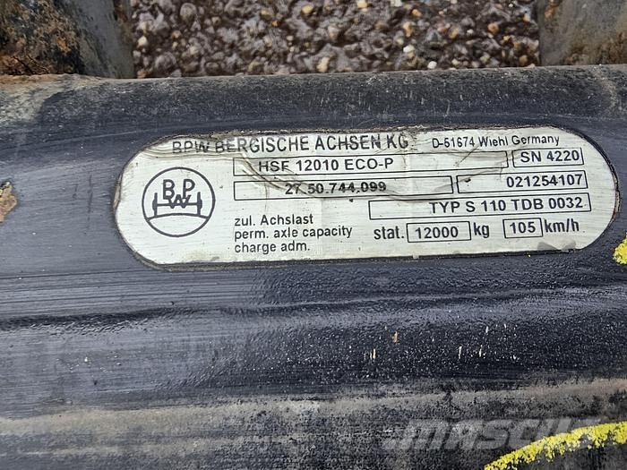 BPW HSF 12010 ECO-P TRAILER AXLE DRUM. Sillad