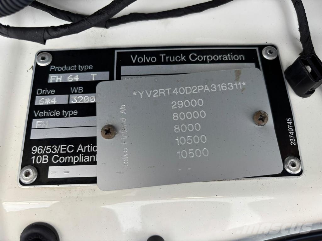Volvo FH500 6x4 TANDEM LIFT / 75T GCW Tegljači