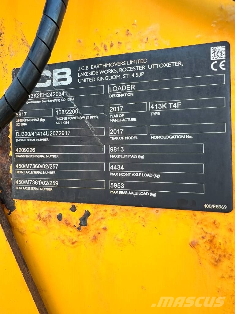 JCB 413 K T4F Pale gommate