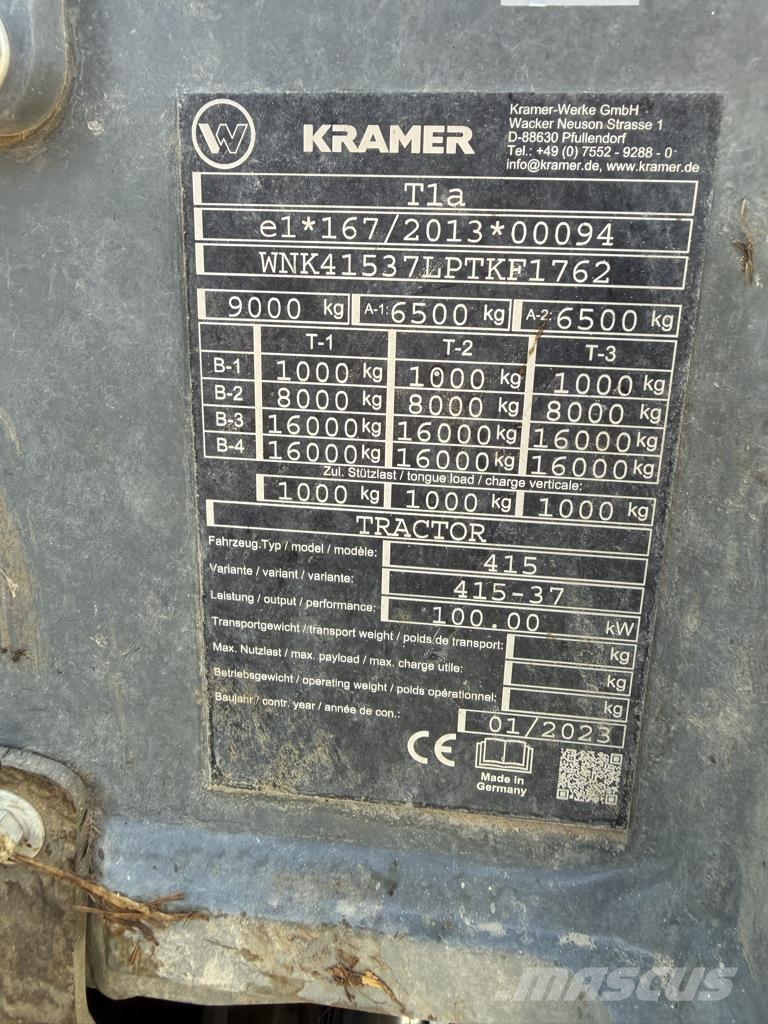Kramer KT 407 معدات مناولة لأغراض الزراعة