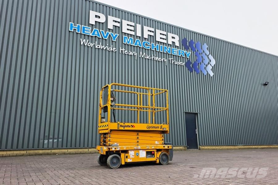 Haulotte Optimum 8 Electric, 7.77m Working Height, 230kg Ca Schaarhoogwerkers