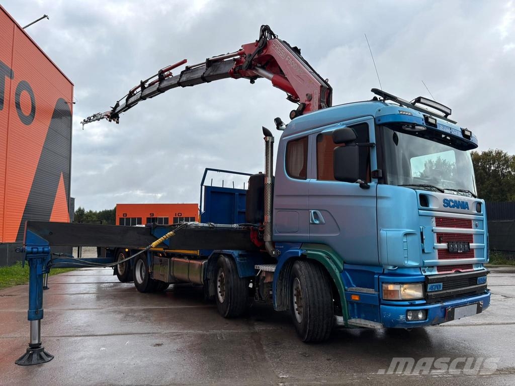 Scania R 124 470 8x2*6 FASSI F800 AXP.26 YEAR 2004 + JIB Kranwagen