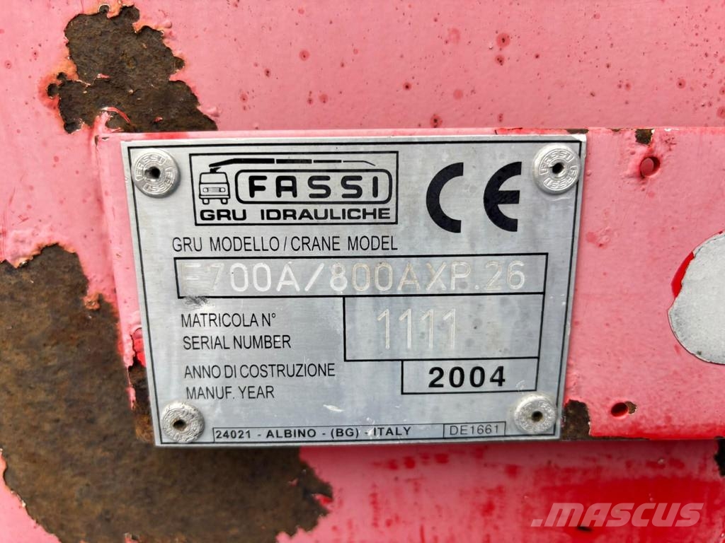 Scania R 124 470 8x2*6 FASSI F800 AXP.26 YEAR 2004 + JIB Kranwagen