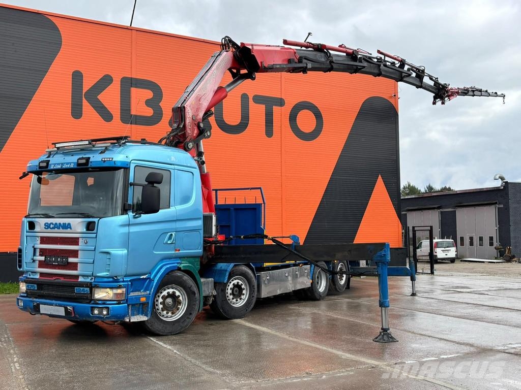 Scania R 124 470 8x2*6 FASSI F800 AXP.26 YEAR 2004 + JIB Kranwagen