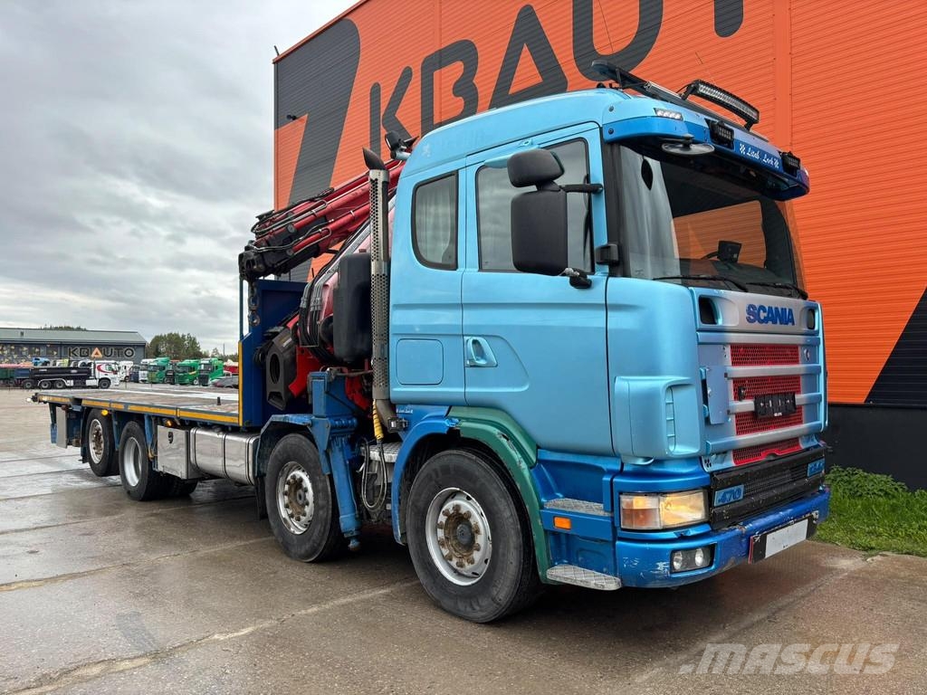 Scania R 124 470 8x2*6 FASSI F800 AXP.26 YEAR 2004 + JIB Kranwagen