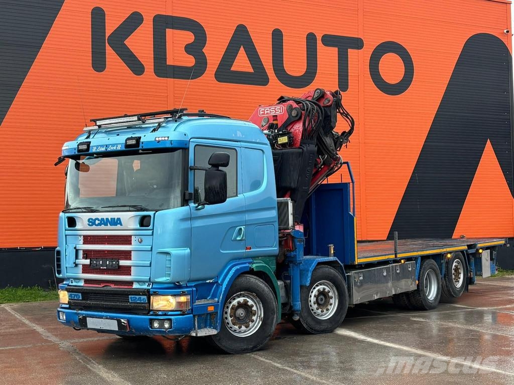 Scania R 124 470 8x2*6 FASSI F800 AXP.26 YEAR 2004 + JIB Kranwagen