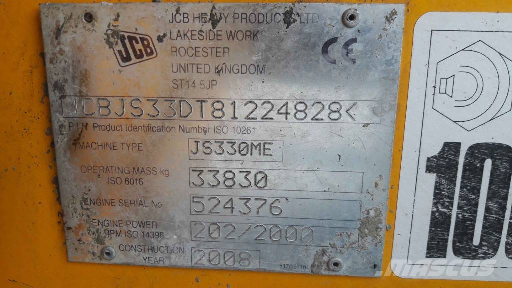 JCB JS 330 ME Rupsgraafmachines
