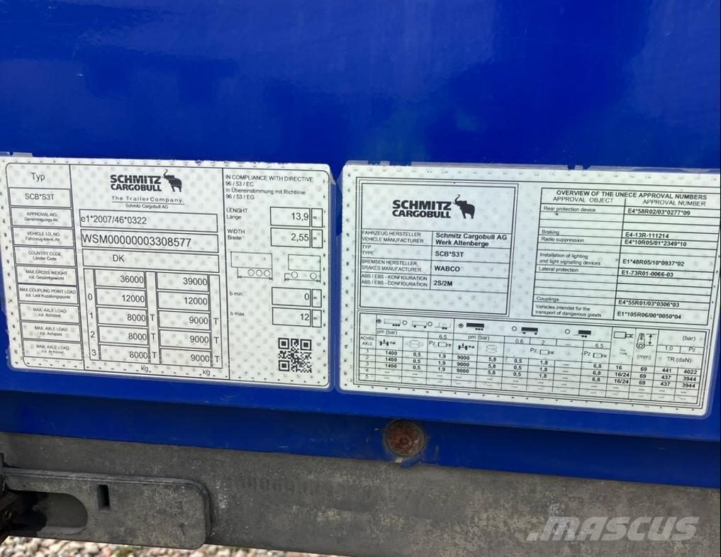 Schmitz Cargobull Trailer Curtainsider Lifting + Sliding Roof Mega Curtainsiderauflieger