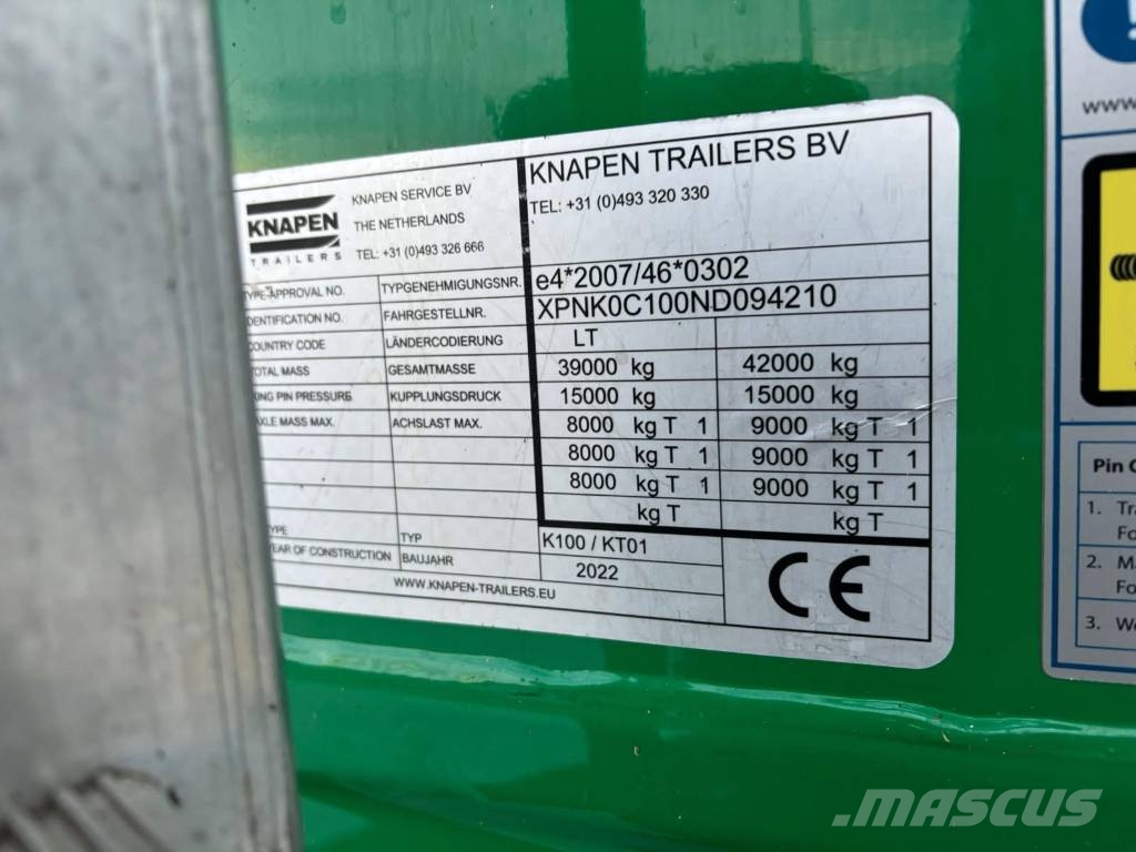Knapen K 100 平板半挂车\侧翻自卸半挂车
