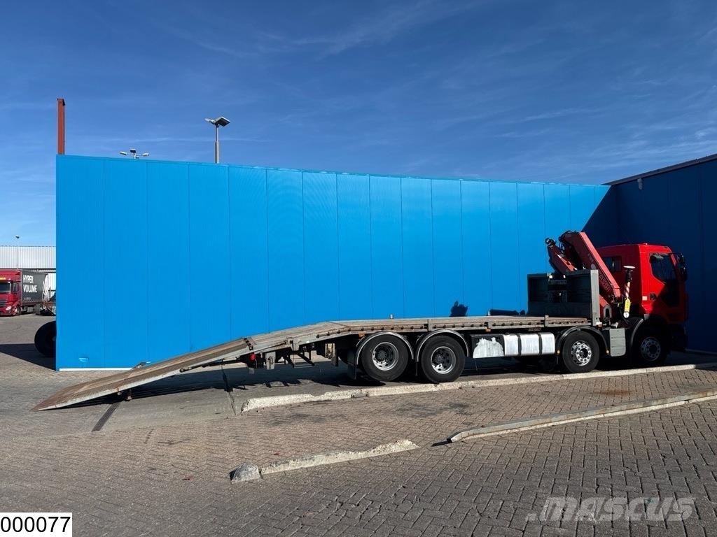 Renault Lander 380 Dxi 8x2, EURO 5, Fassi, Remote Flatbed / Dropside trucks