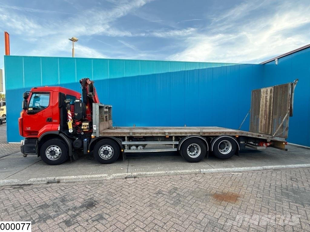 Renault Lander 380 Dxi 8x2, EURO 5, Fassi, Remote Flatbed / Dropside trucks