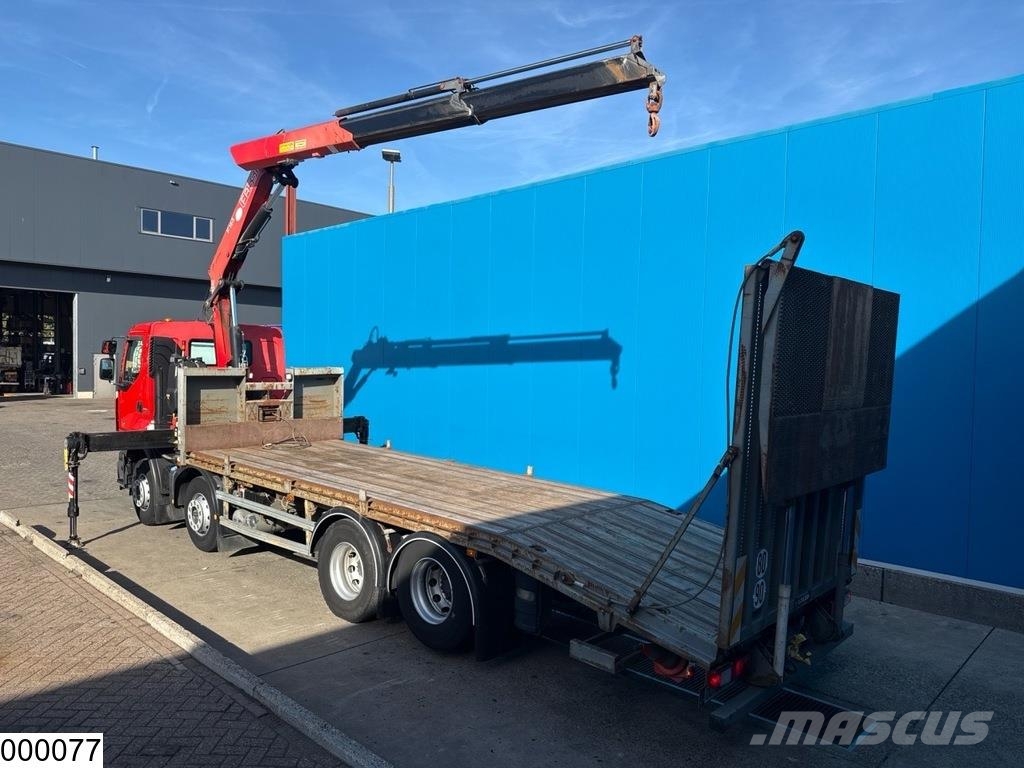 Renault Lander 380 Dxi 8x2, EURO 5, Fassi, Remote Flatbed / Dropside trucks