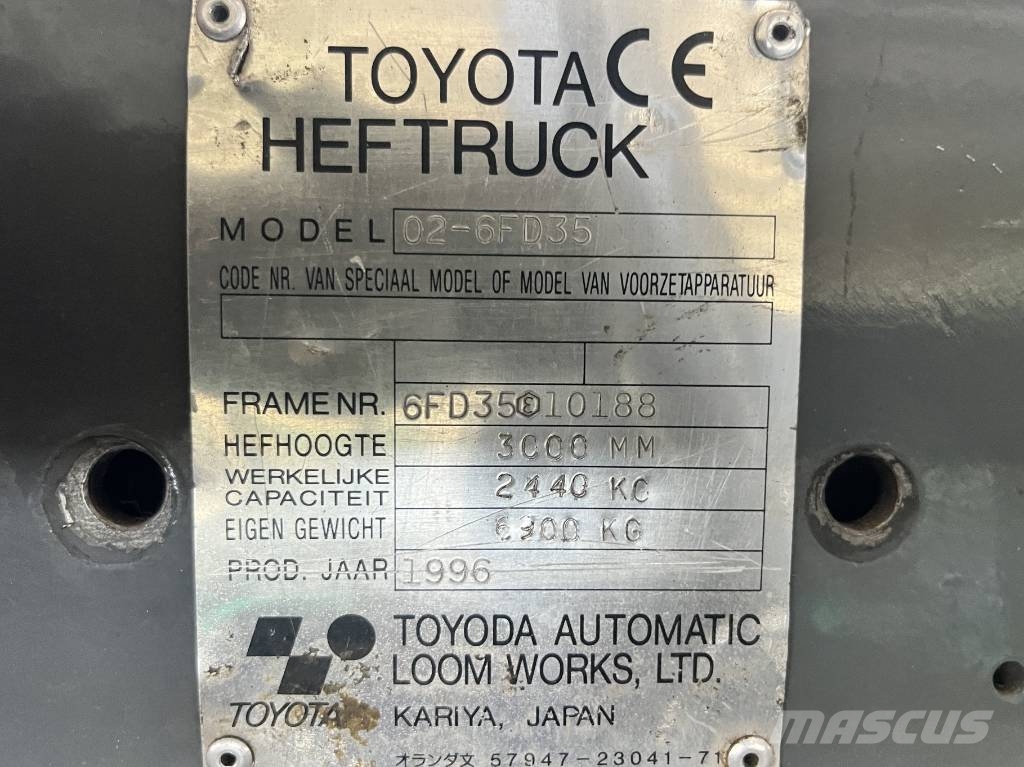 Toyota 6 FD 40 V-1940 OB Dízel targoncák