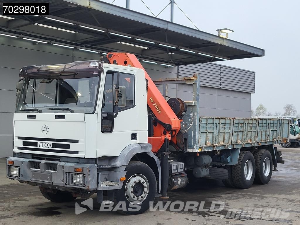 Iveco 260E30H EuroTrakker 6X4 Palfinger PK27000 E Kran c Flatbed / Dropside trucks