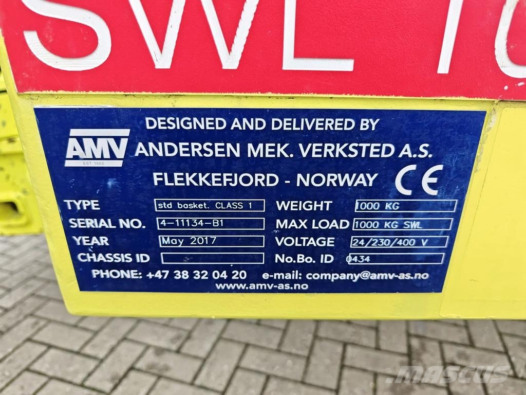 Volvo FMX 420 8x4 AMV 11 SWL 1000 QR Tunnelplatform Truck mounted aerial platforms