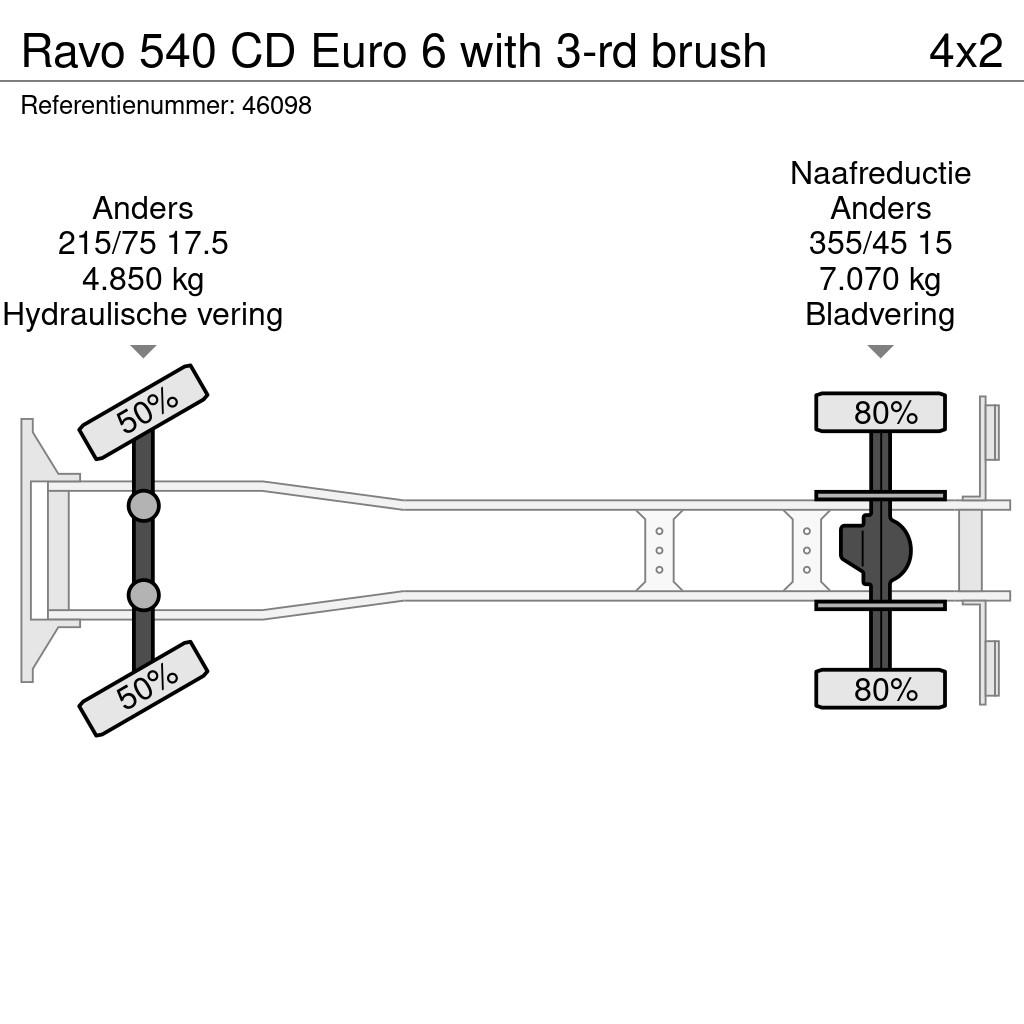 Ravo 540 CD Euro 6 with 3-rd brush Veegwagens