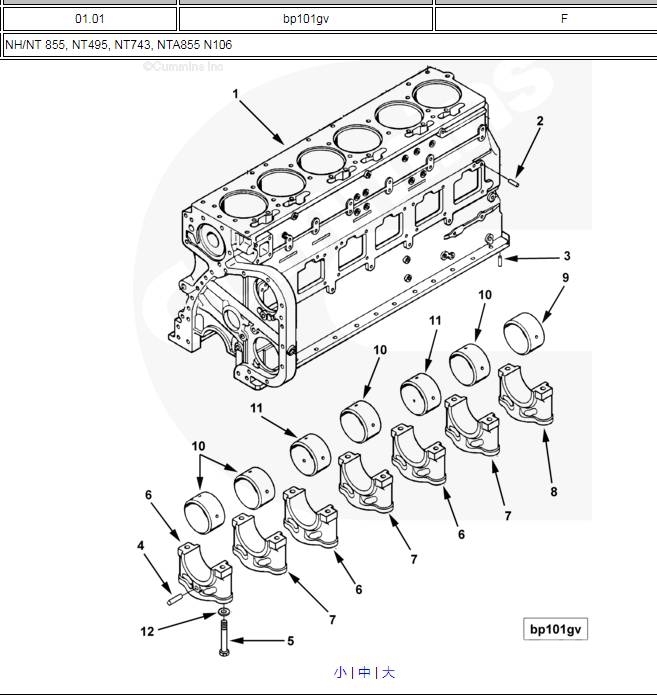 Cummins NTA855-C280 cylinder block 3081283 Motorer