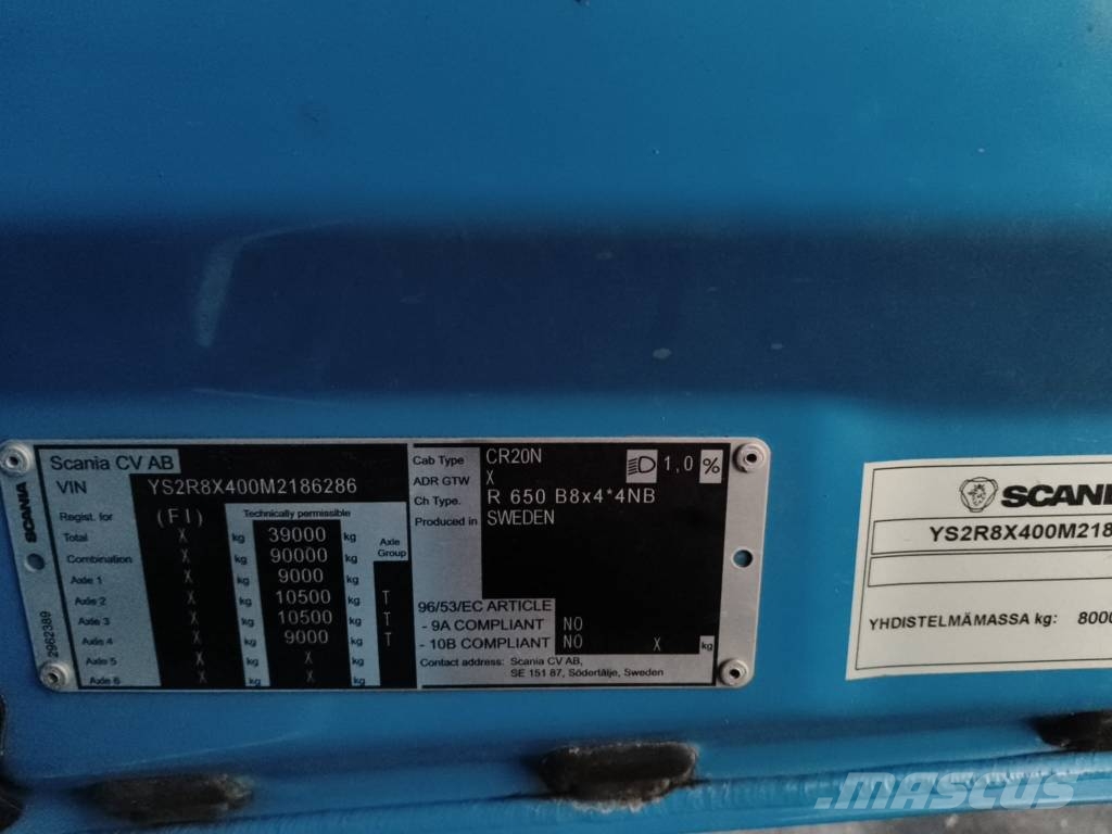 Scania R 650 Kuorma-autoalustat