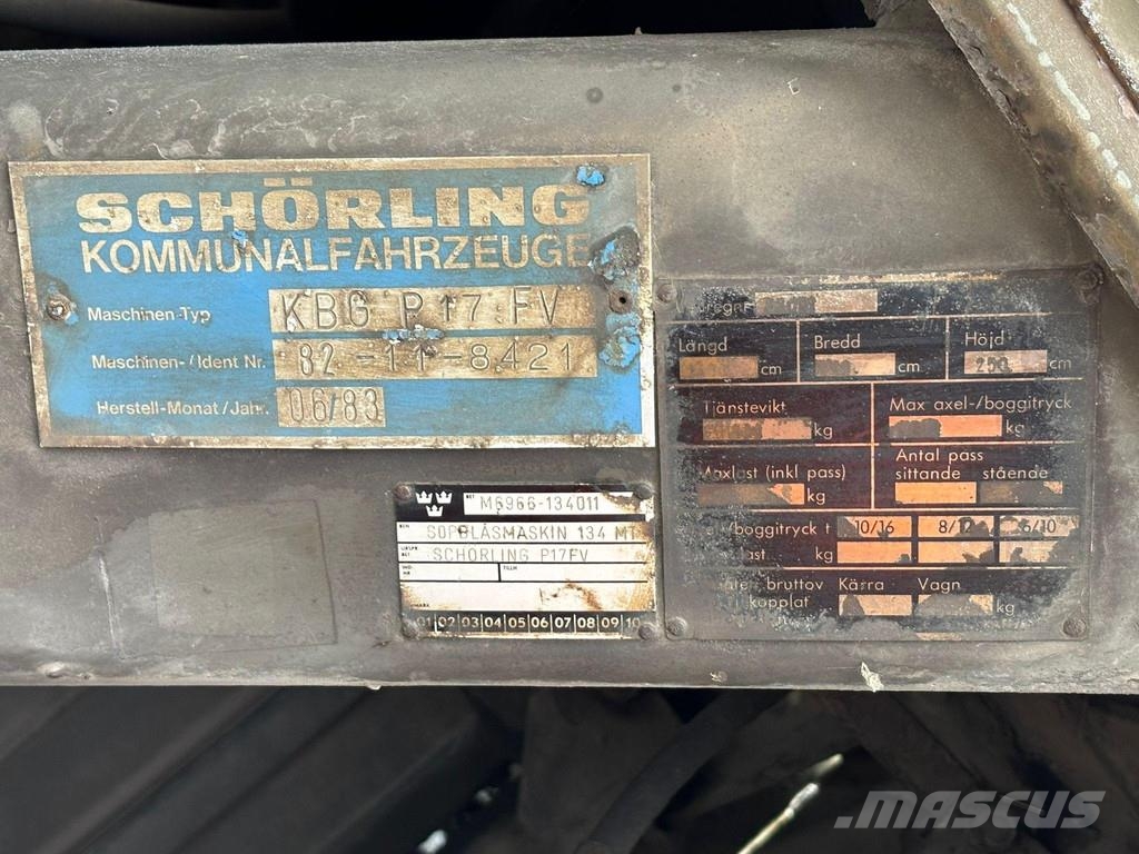 Schörling P17FV BROOM / BLOWER / 3053 HOURS Sweepers