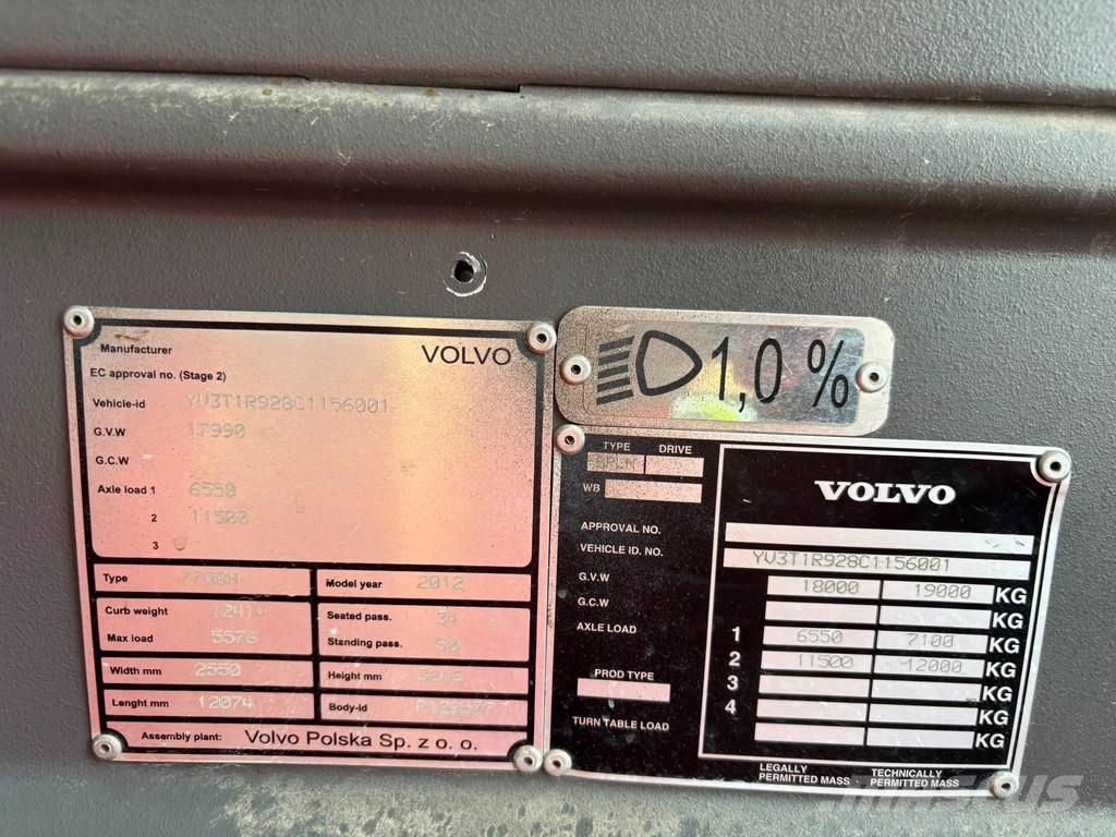 Volvo B5LH 7700 4x2 HYBRID 12 PCS AVAILABLE / HYBRID / A Autobús urbano