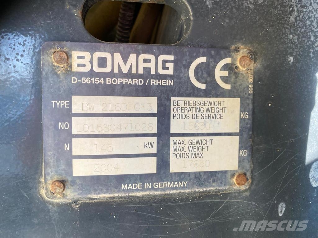 Bomag BW216 . Andre tromler