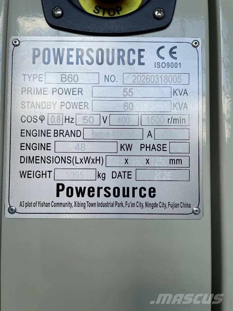 Baudouin 4M06G55/5 - 60 kVA Generator - DPX-19865 Diesel Generatoren