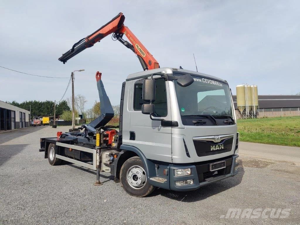 MAN TGL 12.250 Containersysteem met kraan Palfinger PK Camiones polibrazo