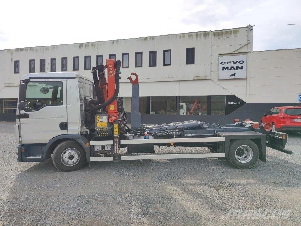 MAN TGL 12.250 Containersysteem met kraan Palfinger PK Camiones polibrazo