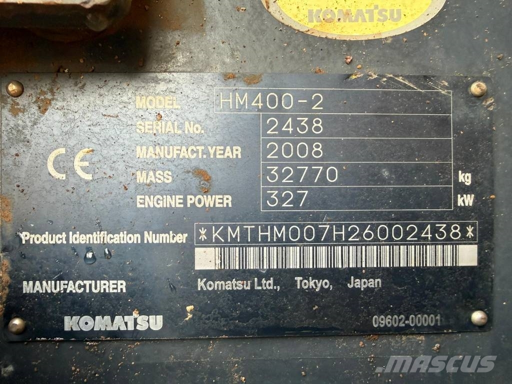 Komatsu HM 400-2 //BJ. 2008/15960H/Klima/6X6/ Camiones articulados