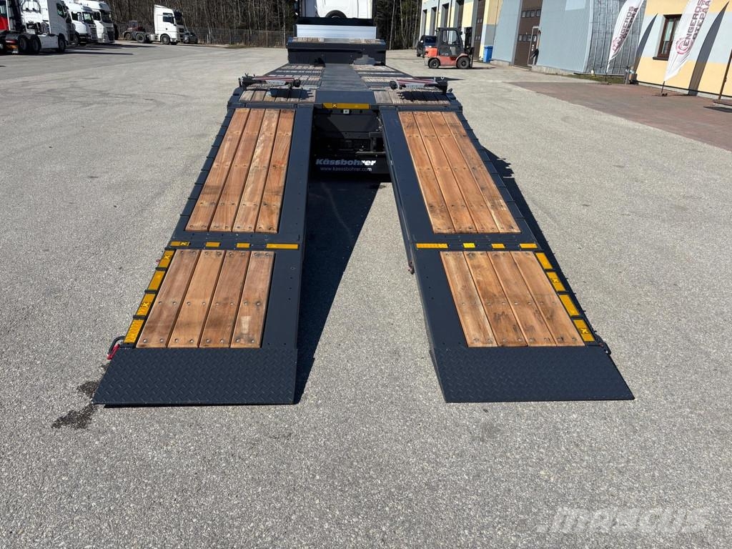 Kässbohrer Lowbed LB3E + STEERING + LIFTING AXLE Low loader-semi-trailers
