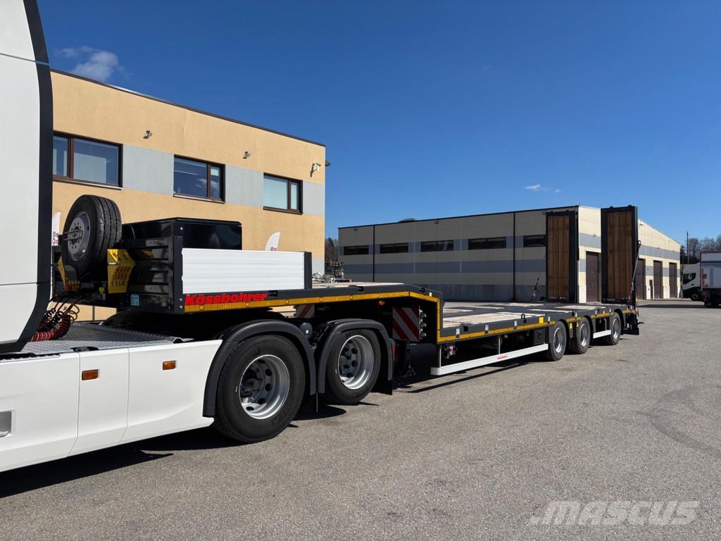 Kässbohrer Lowbed LB3E + STEERING + LIFTING AXLE Low loader-semi-trailers