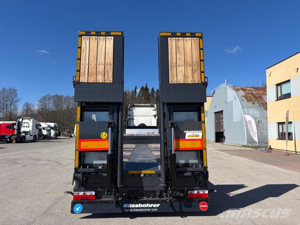 Kässbohrer Lowbed LB3E + STEERING + LIFTING AXLE Low loader-semi-trailers