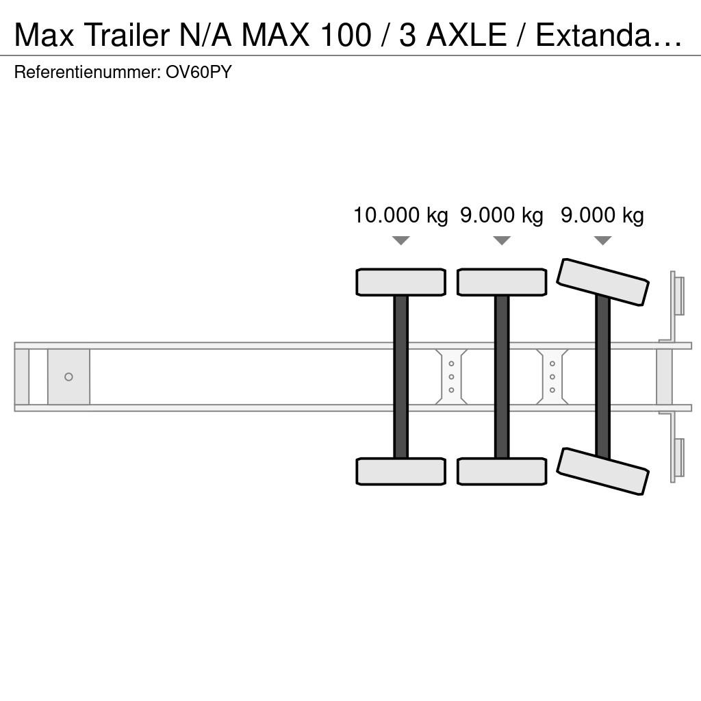 MAX Trailer N/A MAX 100 / 3 AXLE / Extandable Unused / Faymonv 低平板半挂车