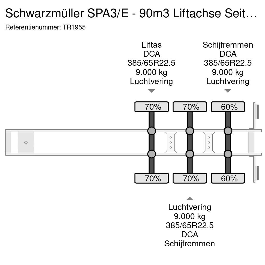 Schwarzmüller SPA3/E - 90m3 Liftachse Seitentüren Cajas de piso oscilante