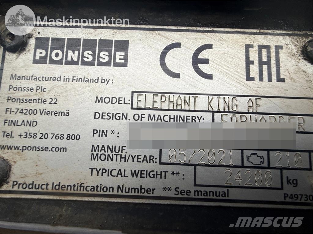 Ponsse Elephant King AF Lassbærere