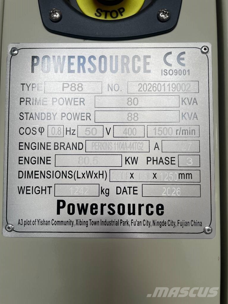 Perkins 1104A-44TG2 - 88 kVA Generator - DPX-19805 مولدات ديزل