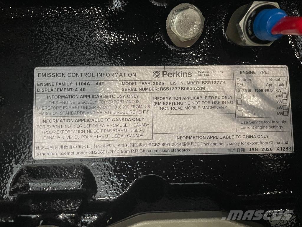 Perkins 1104A-44TG2 - 88 kVA Generator - DPX-19805 مولدات ديزل