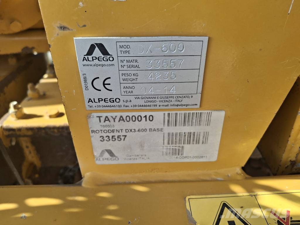 Alpego DX 600 SPIRAL Поглинальні борони / грунтові фрези