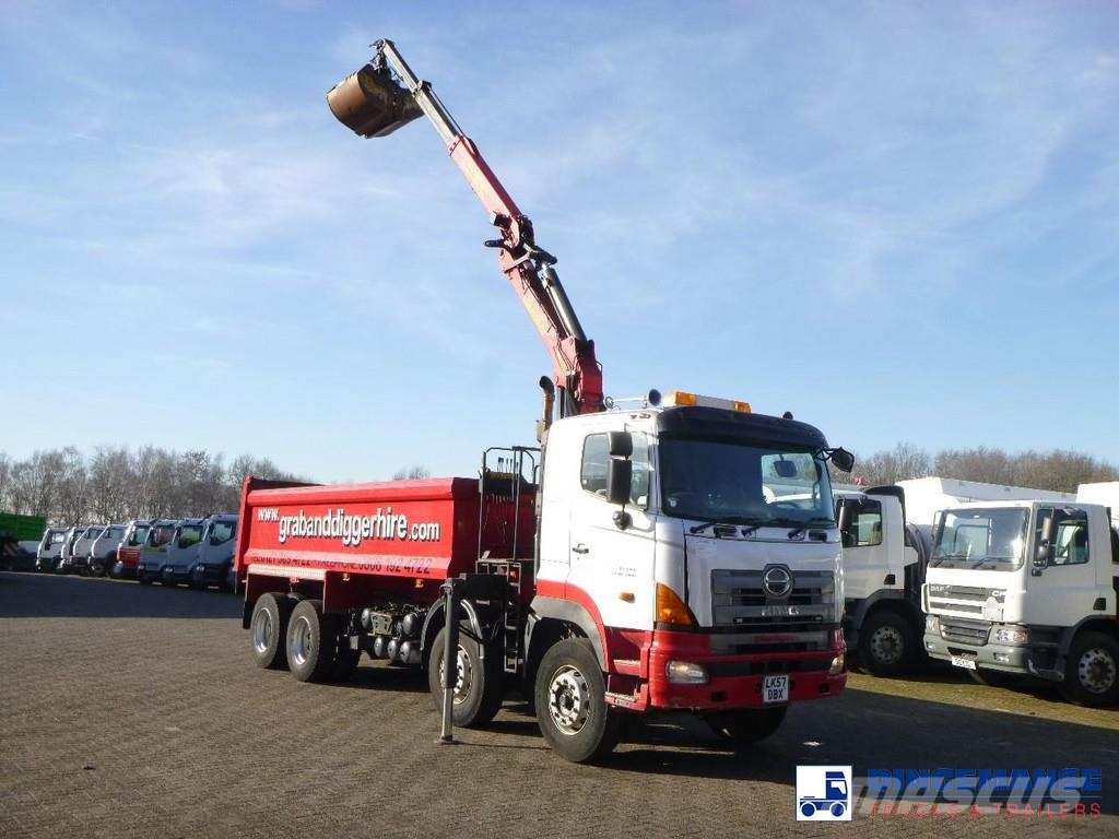 Hino FY1EUKA 8x4 tipper RHD + Palfinger E120L + grapple Γερανοί παντός εδάφους
