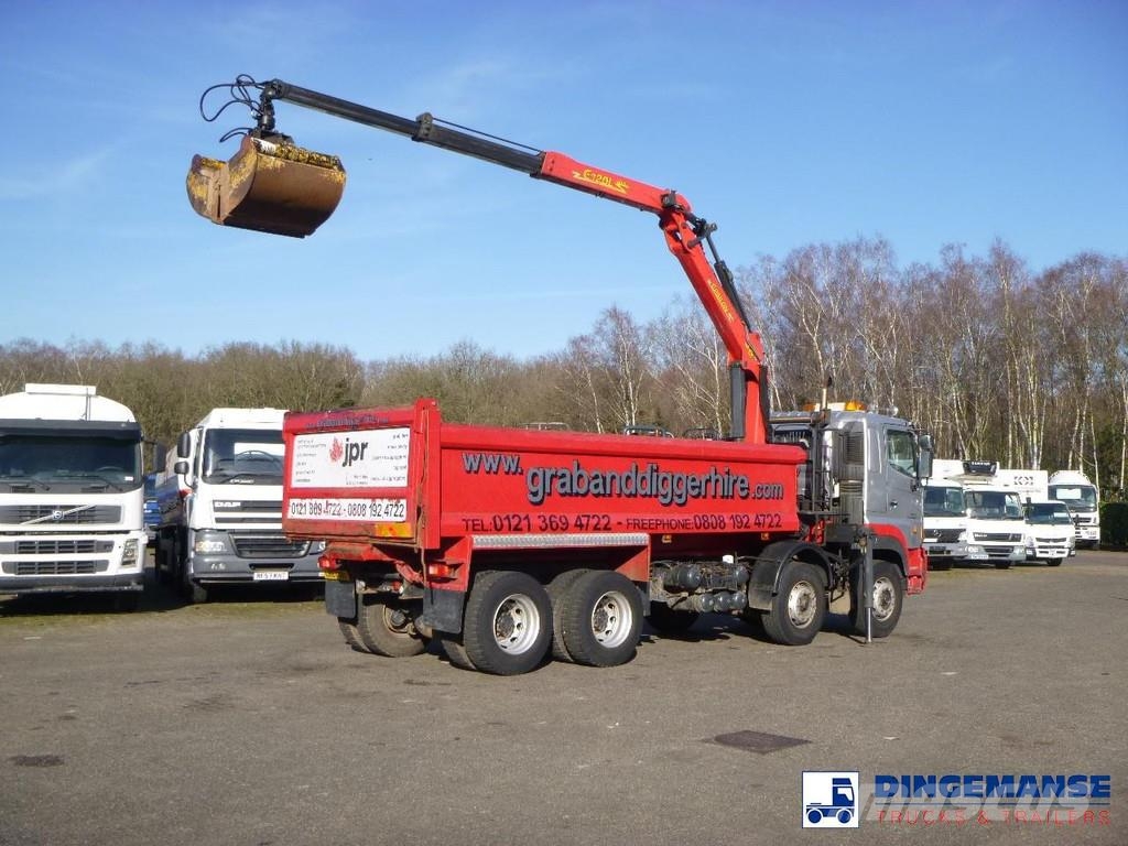 Hino FY1EUKA 8x4 tipper RHD + Palfinger E120L + grapple Γερανοί παντός εδάφους