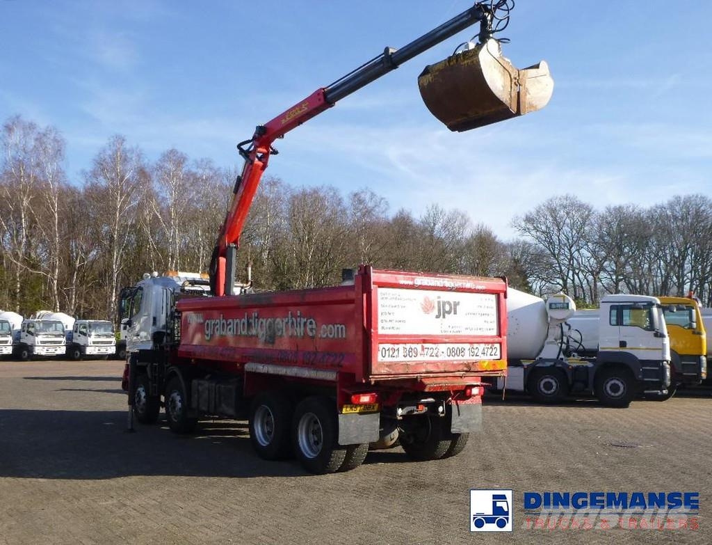 Hino FY1EUKA 8x4 tipper RHD + Palfinger E120L + grapple Γερανοί παντός εδάφους