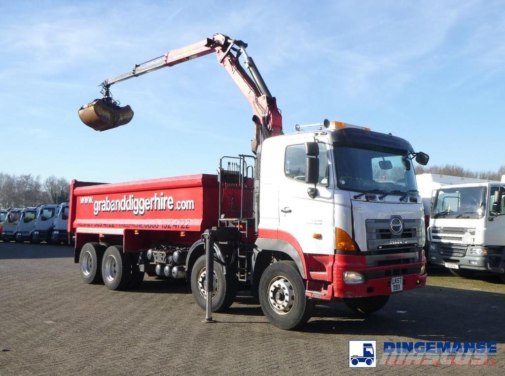 Hino FY1EUKA 8x4 tipper RHD + Palfinger E120L + grapple Γερανοί παντός εδάφους