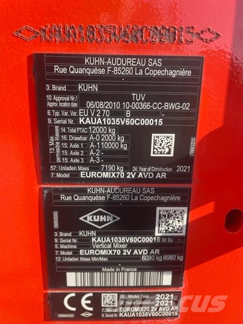 Kuhn Euromix 1 Sonstige Landmaschinen