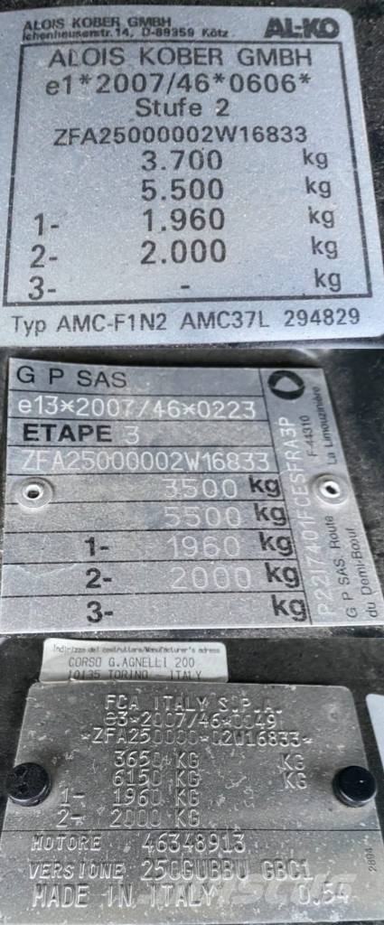 Fiat DUCATO MAXI 160 Multijet 2,2D/PILOTE G741endommagé Kamperi i kamp prikolice